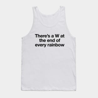 W at the end of the Rainbow - Black print Tank Top